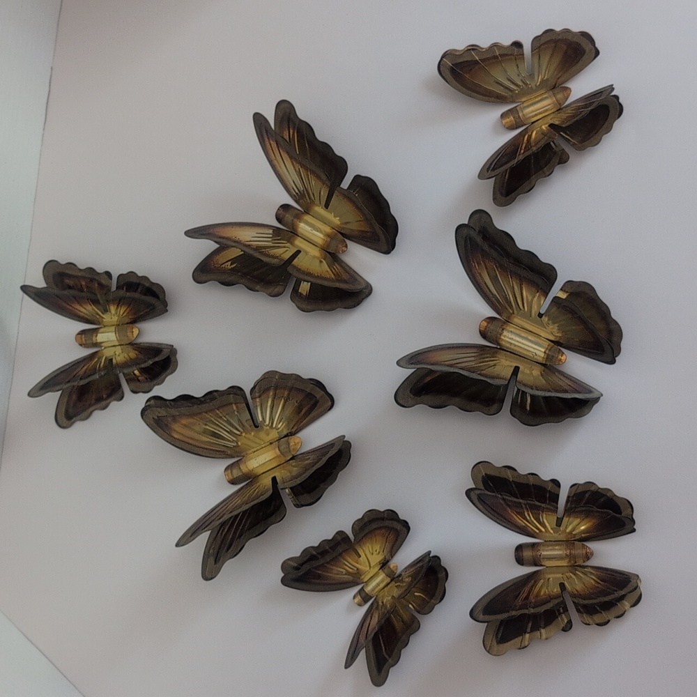 Home Interiors Vintage Double Wing Lot Of 7 Butterflies